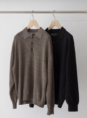 BATONER WASHED HIGH COUNT LINEN POLO 26SS 水洗亚麻长袖衬衫