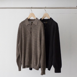 BATONER WASHED HIGH COUNT LINEN POLO 26SS 水洗亚麻长袖衬衫