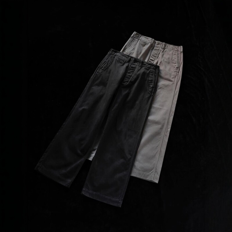 T.T LOT.202 ENGINEER TROUSERS 25AW 复古柿染泥染宽松工装长裤