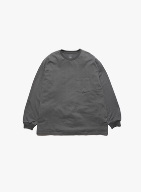 Graphpaper L/S Oversized Pocket Tee 25AW 纯色宽松口袋长袖T恤