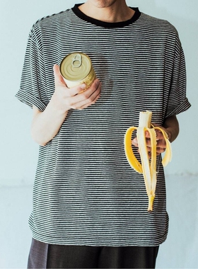 BATONER x L'ECHOPPE Two ringer T-shirt 26SS 限定亚麻短袖T恤