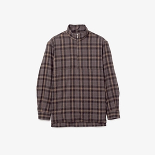 格纹法兰绒半拉链衬衫 nonnative 夹克 25AW JACKET MARINER SHIRT