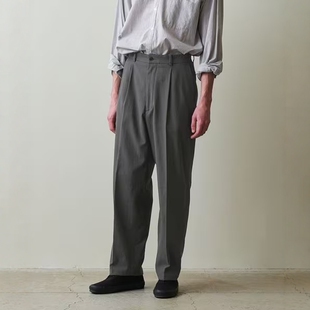 Pleat One Alan 25SS 纤维棉麻混纺单褶休闲西裤 Slacks Steven