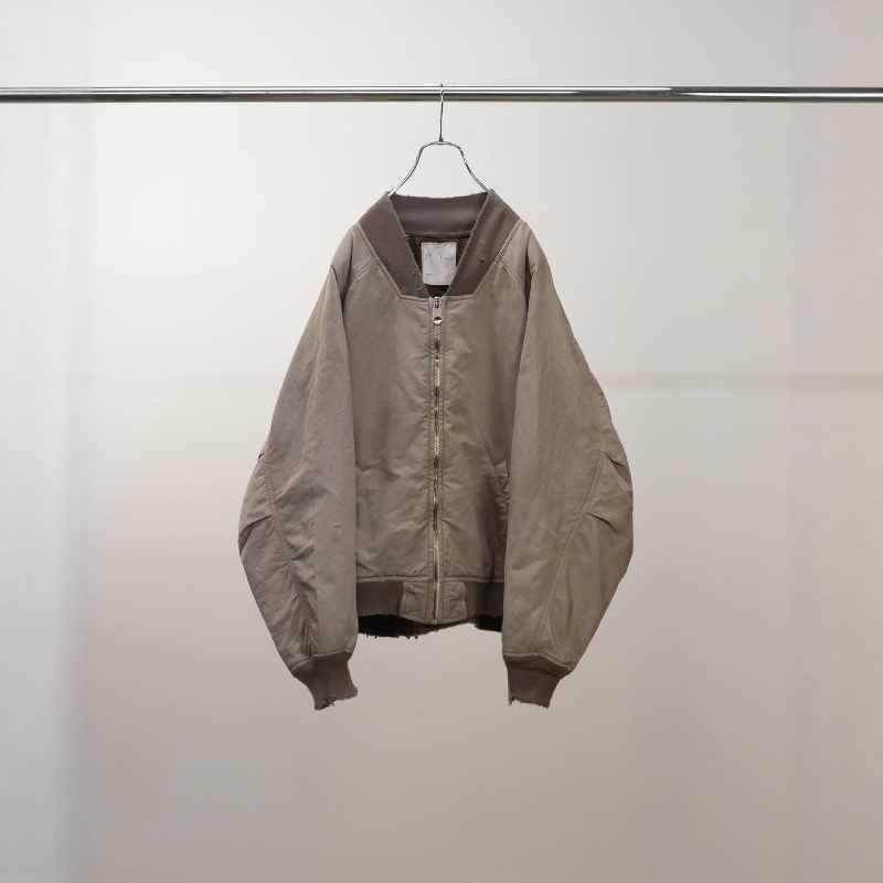 ANCELLM做旧破坏飞行棉服夹克