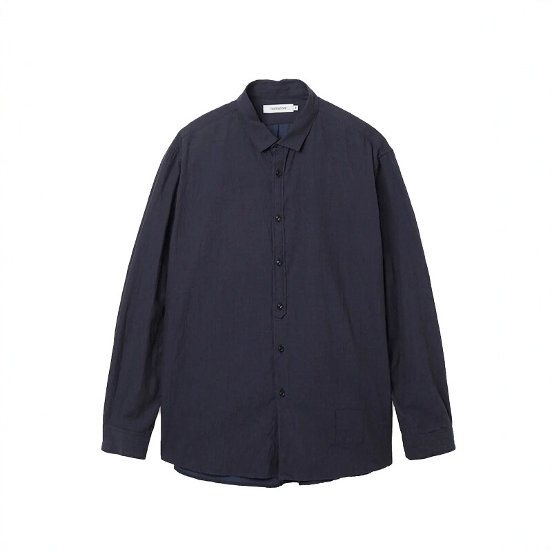 nonnative STRANGER SHIRT COTTON PIQUE 25AW珠地棉尖领长袖衬衫