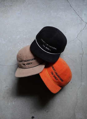 THE H.W.DOG&CO. BIKERS CAP 26SS 狗牌复古摇粒绒刺绣平檐机车帽