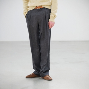 AURALEE WOOL TWO-TUCK SLACKS 26AW 轻量羊毛垂坠双褶西裤休闲裤