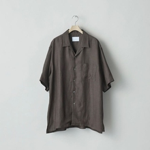 ssstein Oversized Open Collar Shirt 25SS真丝亚麻混纺短袖衬衫