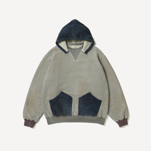 Hood Sweat Parka A.PRESSE 做旧撞色帽衫 Attached 26SS Vintage