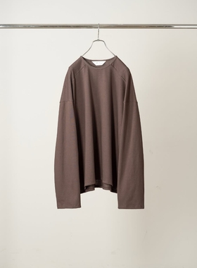ANCELLM C/R LS T-SHIRT 26AW 88/12人造丝混纺针织宽松长袖T恤