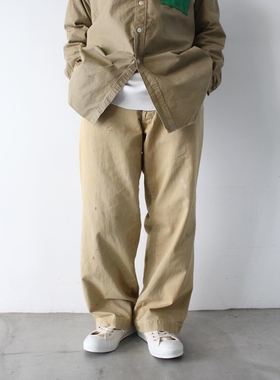 BOWWOW US PRISONER TROUSERS 25SS 复古做旧污渍宽松工装长裤