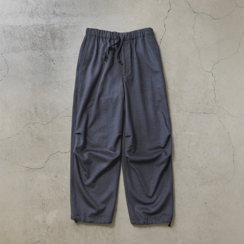 marka Beaver Knee Tuck Pants 25AW 羊毛真丝海狸毛膝褶休闲长裤