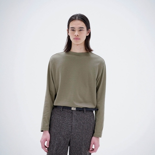 BOAT PLAITING NECK 25AW T恤 AURALEE 长绒匹马棉船领长袖 LUSTER