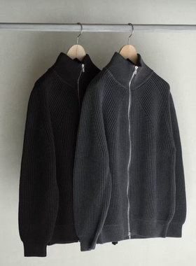 BATONER SIGNATURE DRIVERS KNIT 26SS 定番棉质司机拉链针织衫