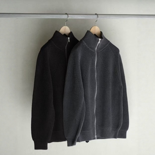 BATONER SIGNATURE DRIVERS KNIT 26SS 定番棉质司机拉链针织衫