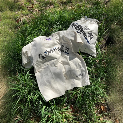 TNF北面紫标艺术家印花宽松短袖