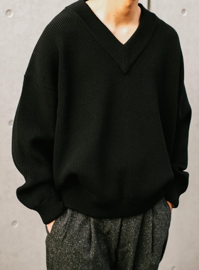COOTIE Rib Stitch Tilden Sweater 25AW 美利奴羊毛V领针织衫