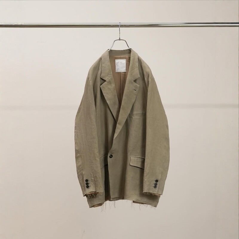 ANCELLM 100/S LINEN TAILORED JACKET 26SS亚麻破坏休闲西装夹克