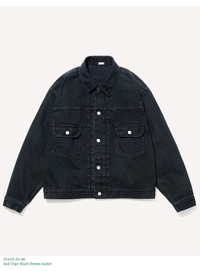 A.PRESSE 2nd Type Black Denim Jacket 25AW 黑色水洗牛仔夹克