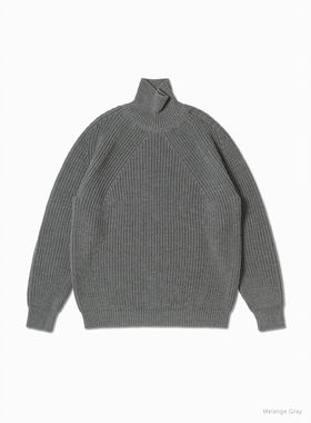 BATONER SIGNATURE TURTLE NECK 25AW 羊毛高领宽松针织衫毛衣