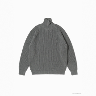 BATONER SIGNATURE TURTLE NECK 25AW 羊毛高领宽松针织衫毛衣