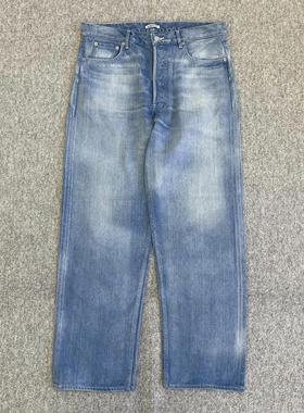 现货 AURALEE SELVEDGE LIGHT DENIM WIDE PANTS 25SS 水洗牛仔裤