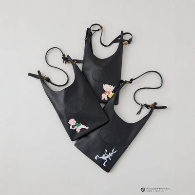 NICENESS小羊皮卡通印花单肩包