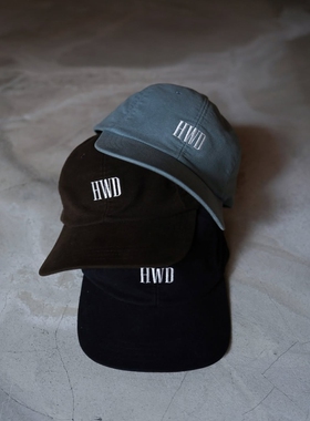 THE H.W.DOG&CO. WASHED SHALLOW CAP 25AW 狗牌刺绣高尔夫棒球帽
