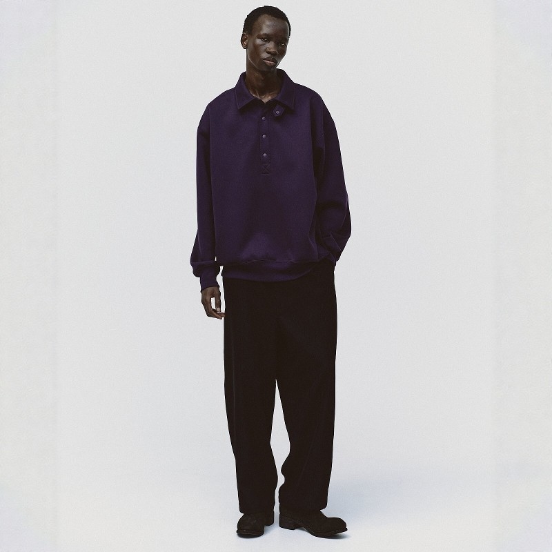 DAIWA PIER39 SWEAT SNAP PULLOVER 25AW 内里加绒POLO套头卫衣