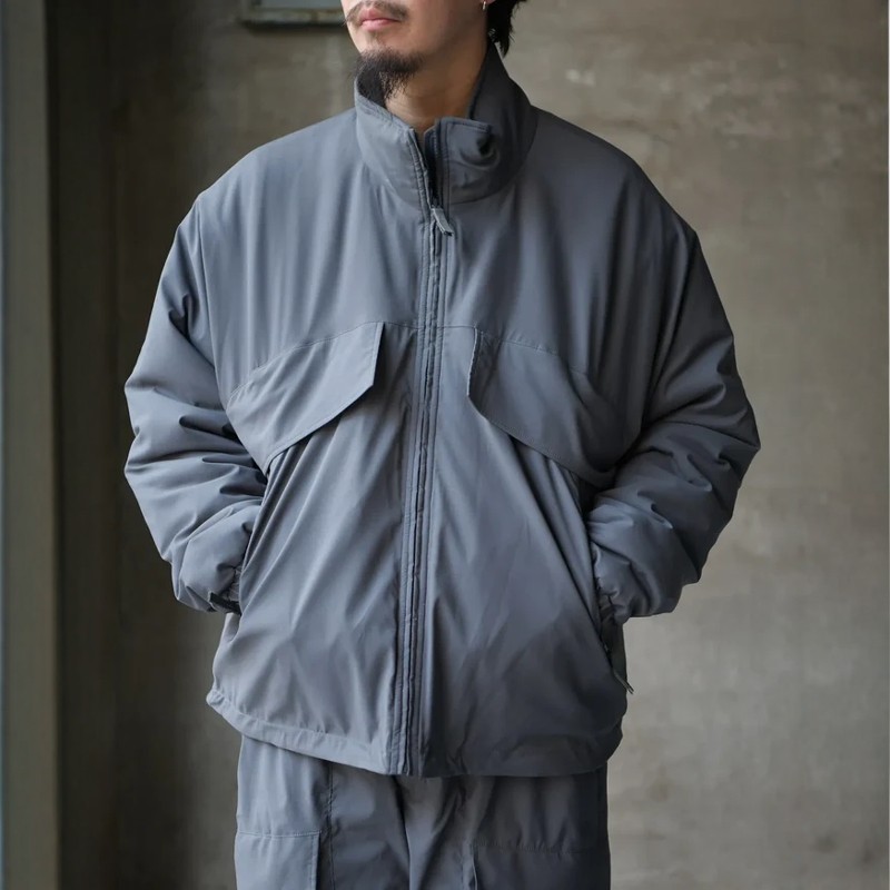 N.HOOLYWOOD军事线宽松棉服夹克