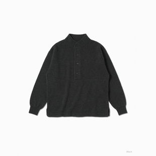 BATONER BLUEFACE SNAP PULLOVER 25AW 英产羊毛针织半扣套头卫衣