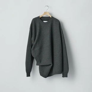 ssstein Wool Knit Deformed LS 25AW羊毛褶皱剪裁缩绒针织衫卫衣