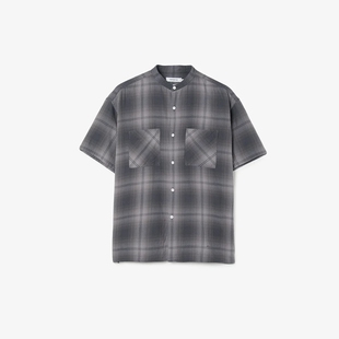 nonnative OFFICER STAND COLLAR S/S SHIRT26SS格纹立领短袖衬衫