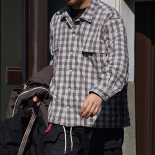 nanamica Palaka Check Shirt 26SS 包芯纱格纹宽松开襟抽绳衬衫