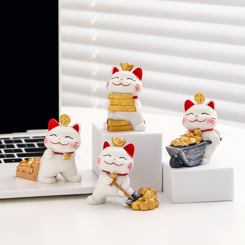 招财猫情绪稳定神器办公室桌面装饰系小摆件解压生日礼物女生