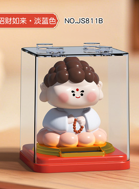 跨境新款招财财神爷自动点头招财猫系列新年开业桌面前台办公摆件