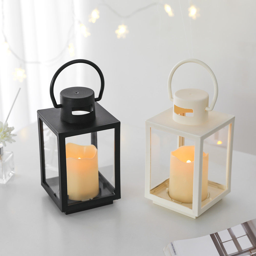 上新欧式简约复古户外落地风灯手提灯铁艺创意蜡烛台摆件婚庆道具