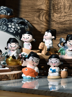 李白手办诗仙李白盲盒摆件古风创意历史人物公仔玩偶送儿童礼物