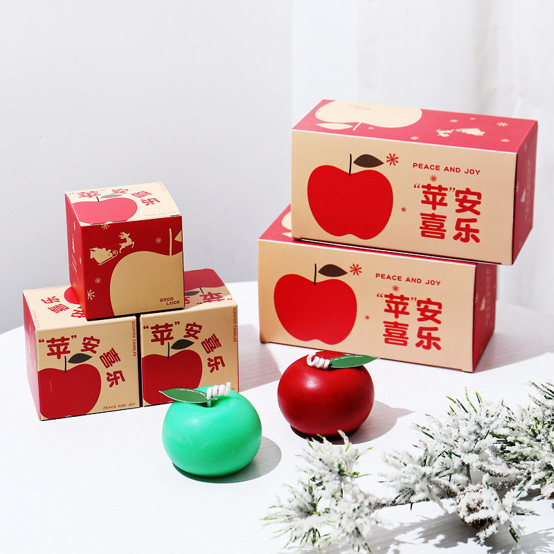 圣诞节礼物仿真苹果蜡烛派对香薰蜡烛平安果蜡烛浪漫礼品平安夜