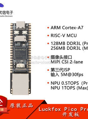 幸狐Luckfox Pico Pro/Max M基于RV1106芯片的微型Linux AI开发板