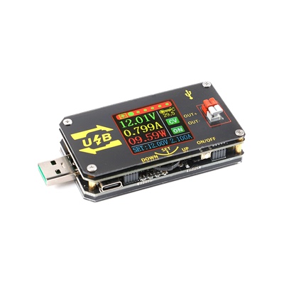 XYUDP 数控USB彩屏电源升降压模块恒压恒流5V转9V12V24VUSB升压