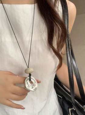 韩系ins风简约不规则几何项链