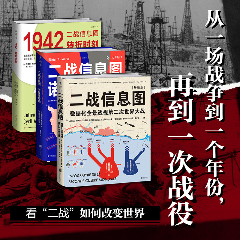 未读二战信息图三部曲 1942:转折时刻+诺曼底登录+数据化全景透视第二次世界大战 海量数据信息图 珍贵历史影像 权威一手史料 军事