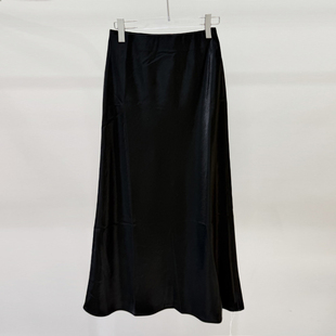 气质醋酸缎半身裙女2026年春夏季 松紧腰包臀鱼尾裙显瘦中长裙 新款