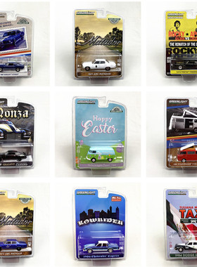 绿光Greenlight 1：64肌肉车面包车警车出租车跑车赛车合金车模