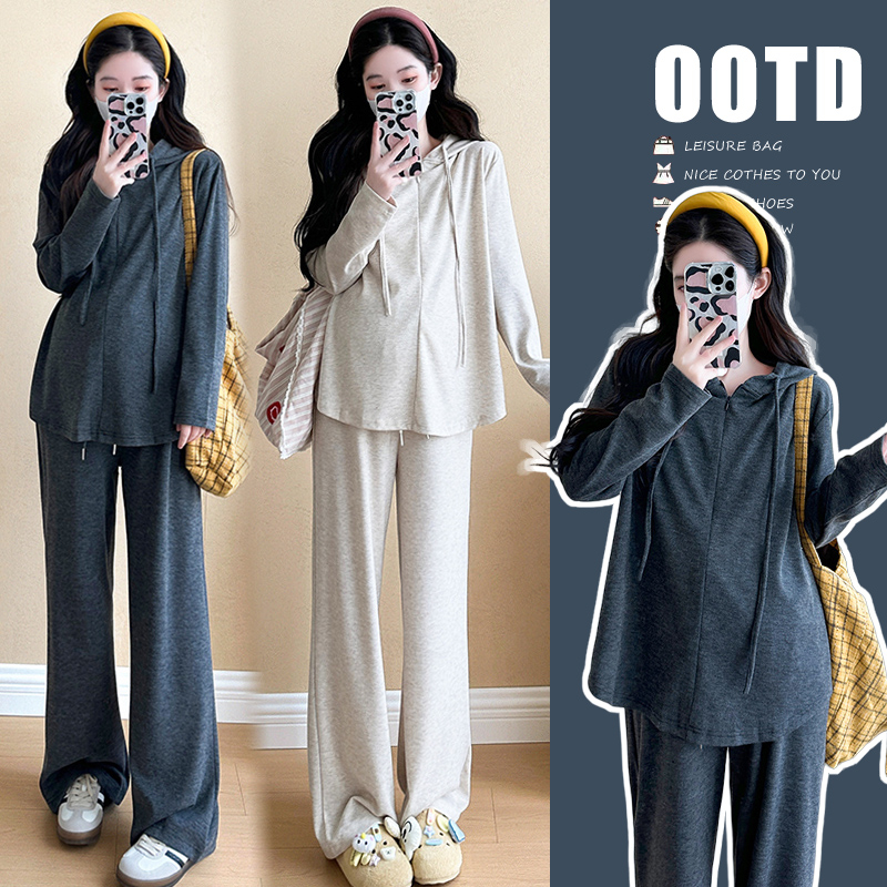 孕妇秋装新品两件套慵懒风套装