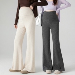 无调节带孕妇微喇叭裤春夏薄款外穿显瘦孕期裤子不勒肚子2026新款