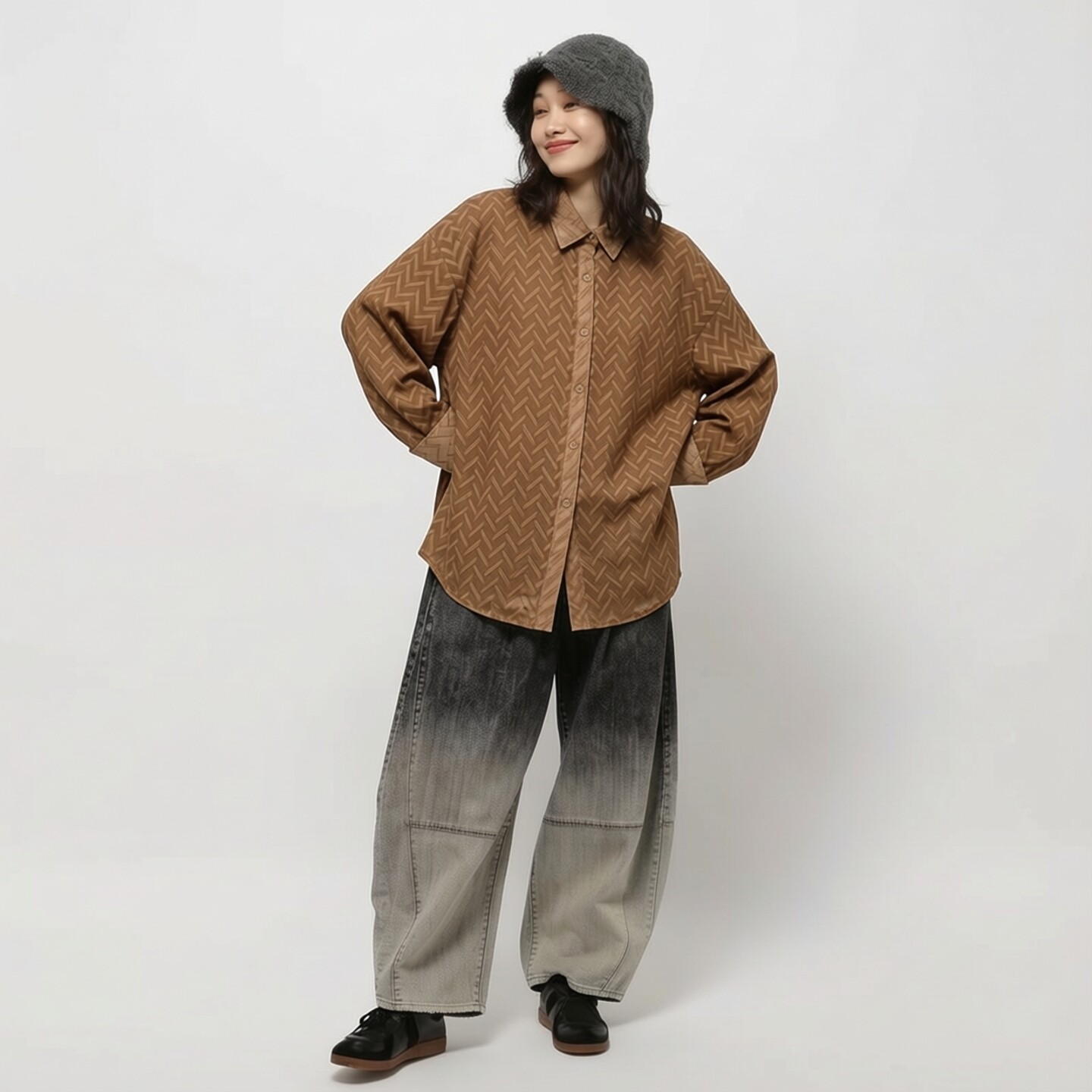 3色日单春秋季透视装衬衫春季高级感宽松休闲女长袖慵懒气质衬衣