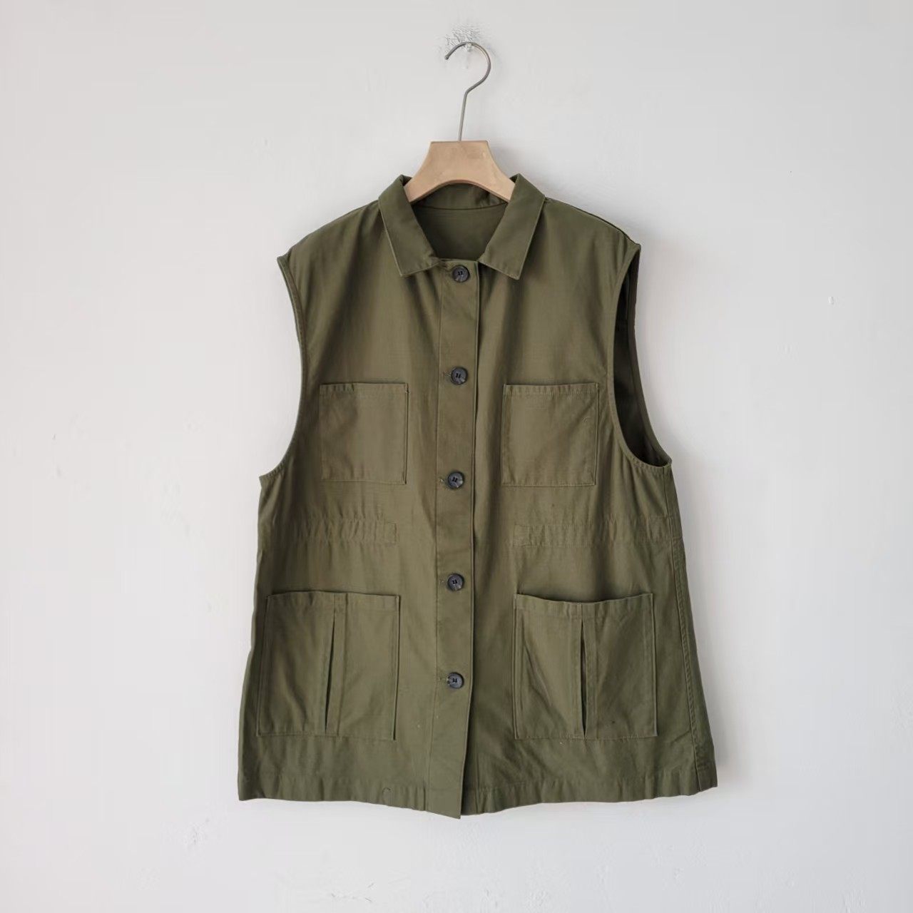 5款日单工装风无袖马甲女宽松军绿色单排扣多口袋叠穿外套,女装/女士精品,汉服上装,淘宝优惠券,粉丝福利购,淘宝优惠卷