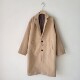 单排扣气质百搭女大衣 领宽松呢子外套女中长款 日单秋冬季 通勤西装